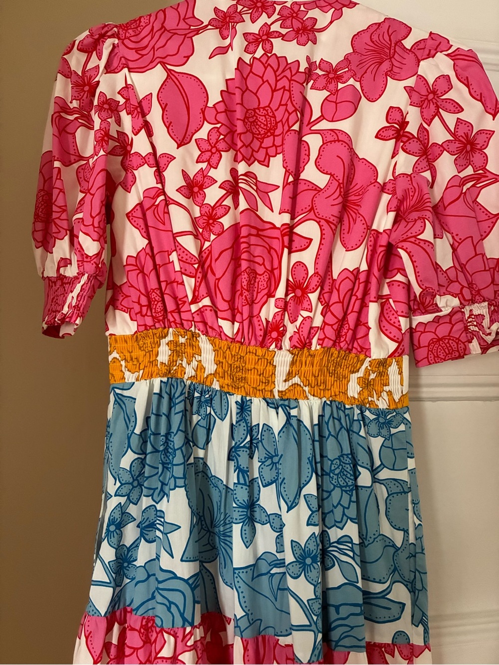 Boden Bella Puff Sleeve Dress in Cascade Blossom - Picture 5 of 7